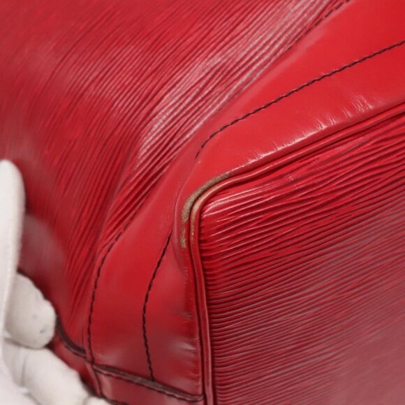 Authentic LOUIS VUITTON Epi Noe Shoulder Bag Red M44007 LV - Picture 8 of 16